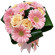 букет из кремовых роз и розовых гербер. Самара